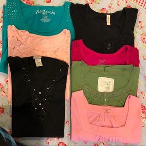 Plus size shirt sleeve shirts (7) bundle 18/20
